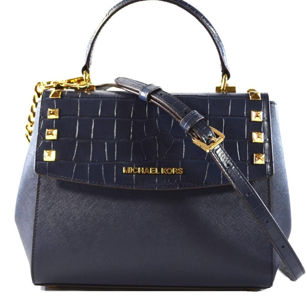 Michael Kors Blue Karla Crossbody  Handbag